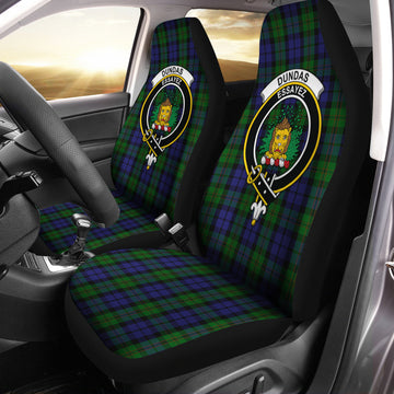 Dundas Tartan Car Seat Cover with Family Crest