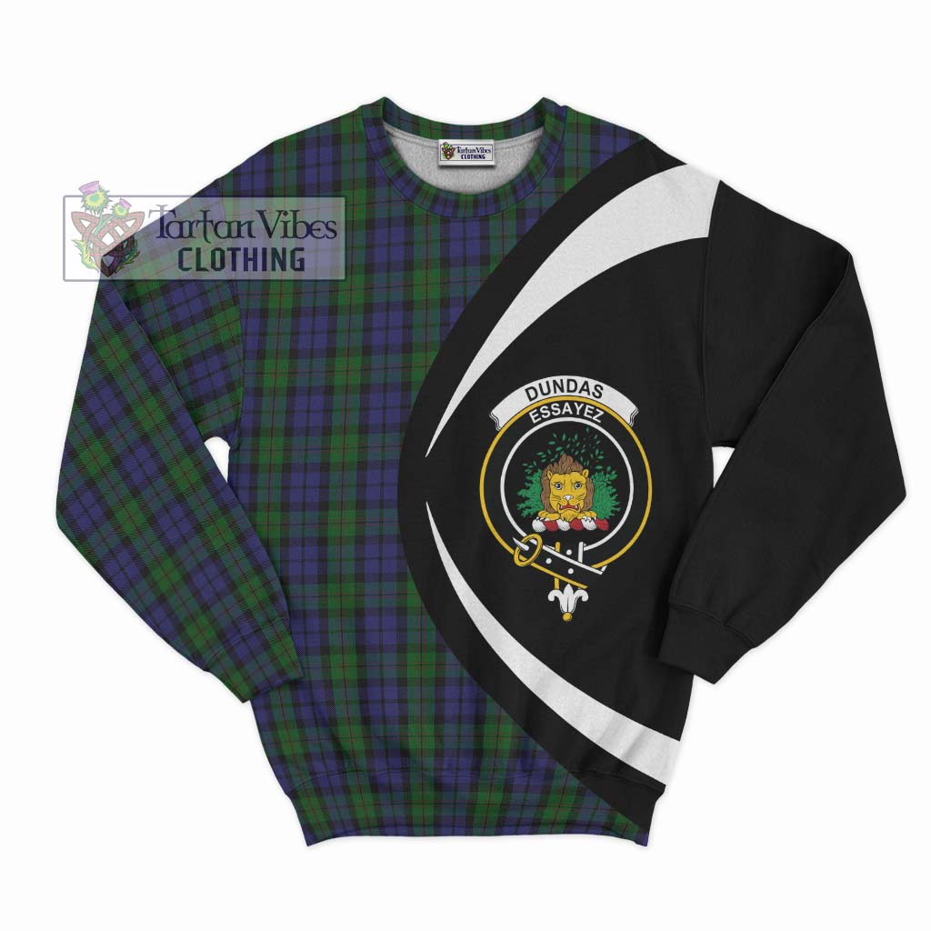 Tartan Vibes Clothing Dundas Tartan Sweatshirt with Family Crest Circle Style