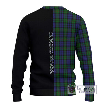 Dundas Tartan Ugly Sweater with Family Crest and Half Of Me Style - Tartan Vibes Clothing