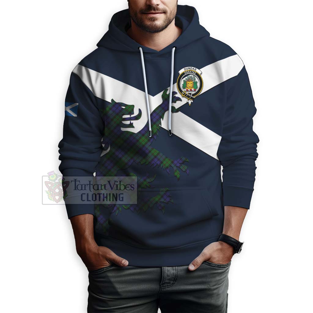 Tartan Vibes Clothing Dundas Tartan Lion Rampant Hoodie – Proudly Display Your Heritage with Alba Gu Brath and Clan Name