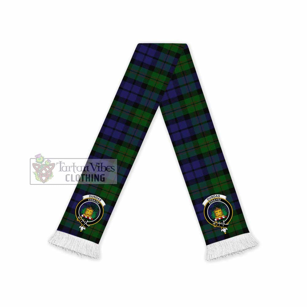 Dundas Tartan Ruffneck Scarf with Family Crest - Tartan Vibes Clothing
