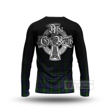 Dundas Tartan Long Sleeve T-Shirt Featuring Alba Gu Brath Family Crest Celtic Inspired