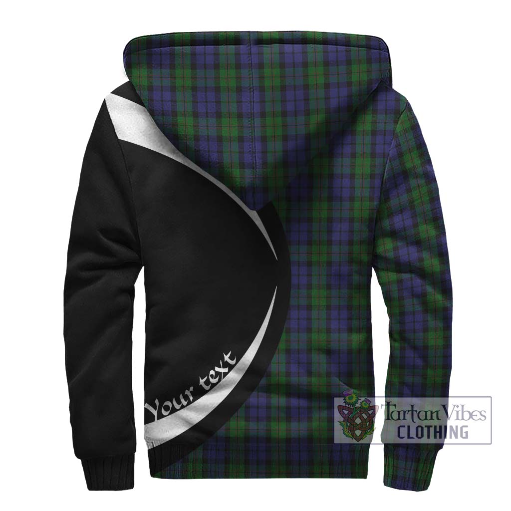 Tartan Vibes Clothing Dundas Tartan Sherpa Hoodie with Family Crest Circle Style