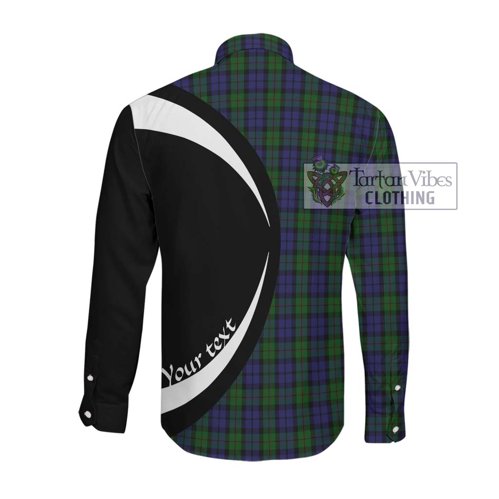 Tartan Vibes Clothing Dundas Tartan Long Sleeve Button Up with Family Crest Circle Style