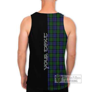 Dundas Tartan Men's Tank Top with Family Crest and Half Of Me Style - Tartan Vibes Clothing