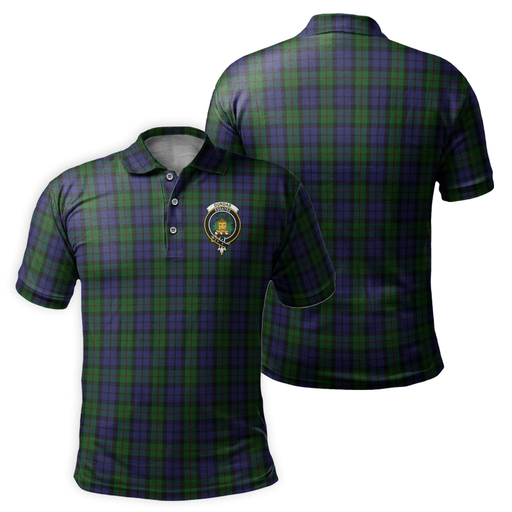 Dundas Tartan Men's Polo Shirt with Family Crest - Tartan Vibes Clothing