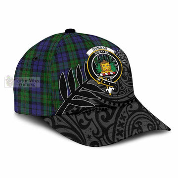 Dundas Tartan Classic Cap with New Zealand Silver Fern Half Style