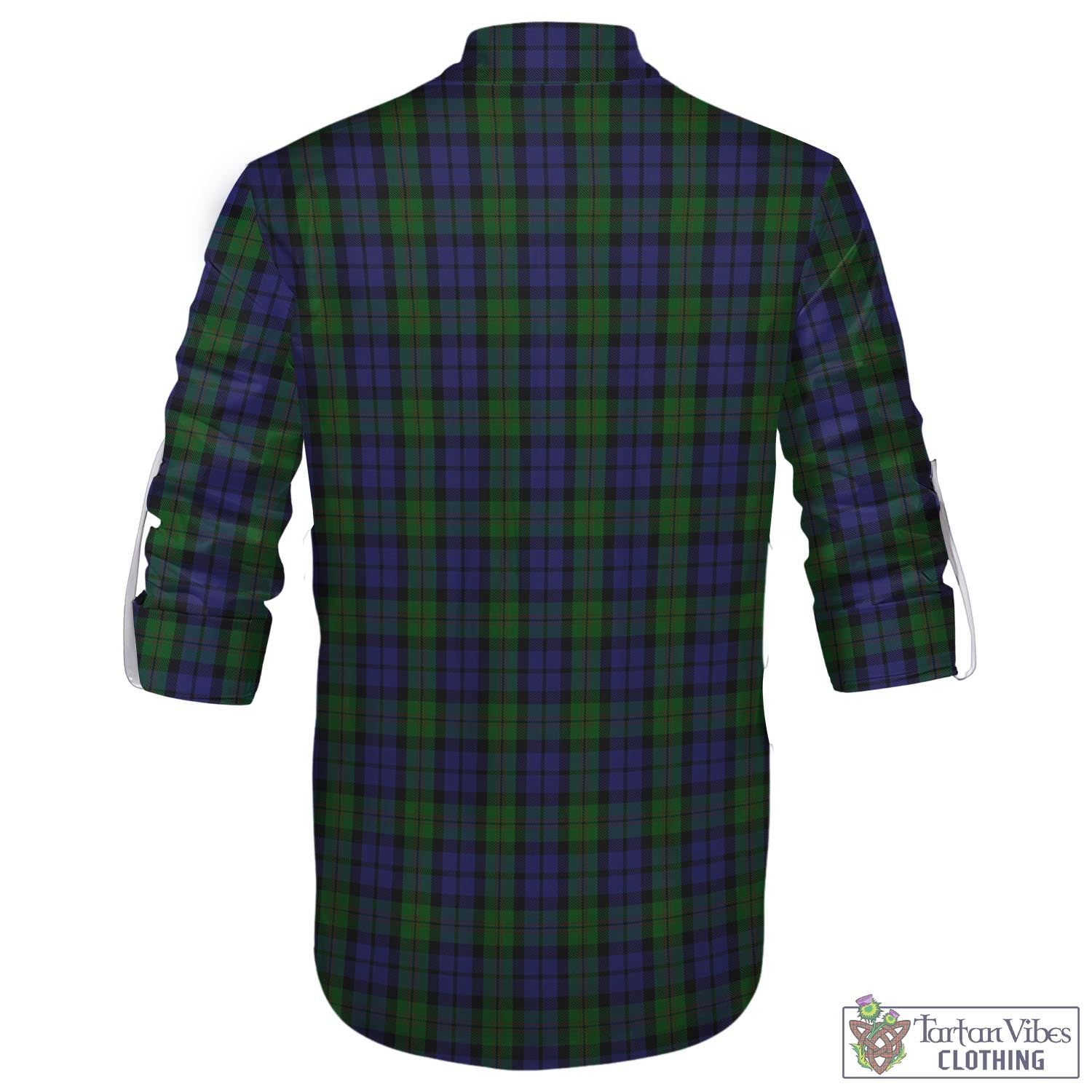 Tartan Vibes Clothing Dundas Tartan Men's Scottish Traditional Jacobite Ghillie Kilt Shirt