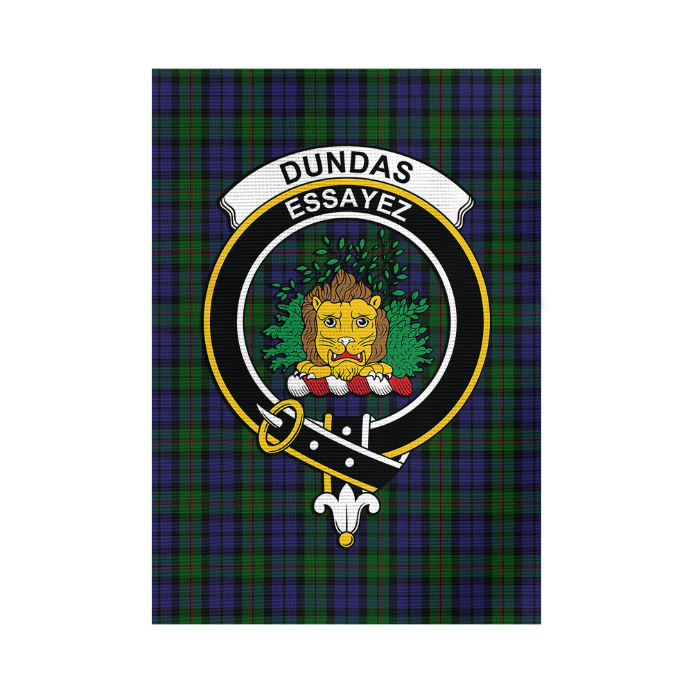 dundas-tartan-flag-with-family-crest