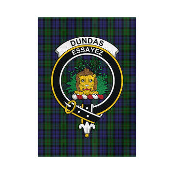 Dundas Tartan Garden Flag with Family Crest - Tartan Vibes Clothing