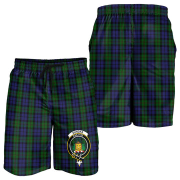 Dundas Tartan Mens Shorts with Family Crest