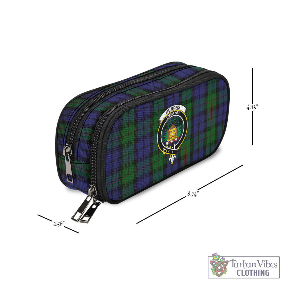 Tartan Vibes Clothing Dundas Tartan Pen and Pencil Case with Family Crest