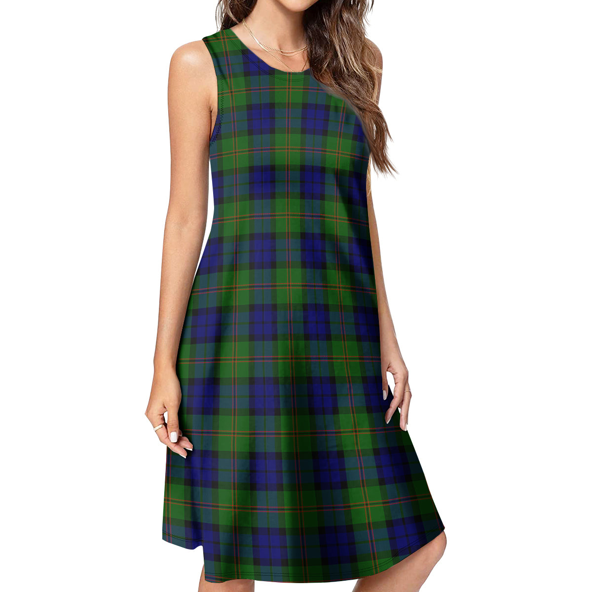 Dundas Modern Tartan Womens Casual Dresses - Tartanvibesclothing