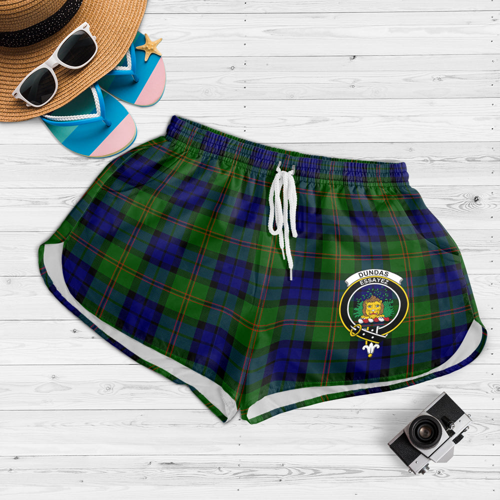 dundas-modern-tartan-womens-shorts-with-family-crest