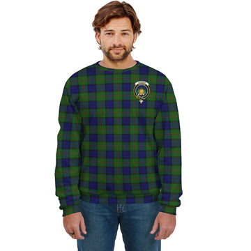 Dundas Modern Tartan Sweatshirt with Family Crest
