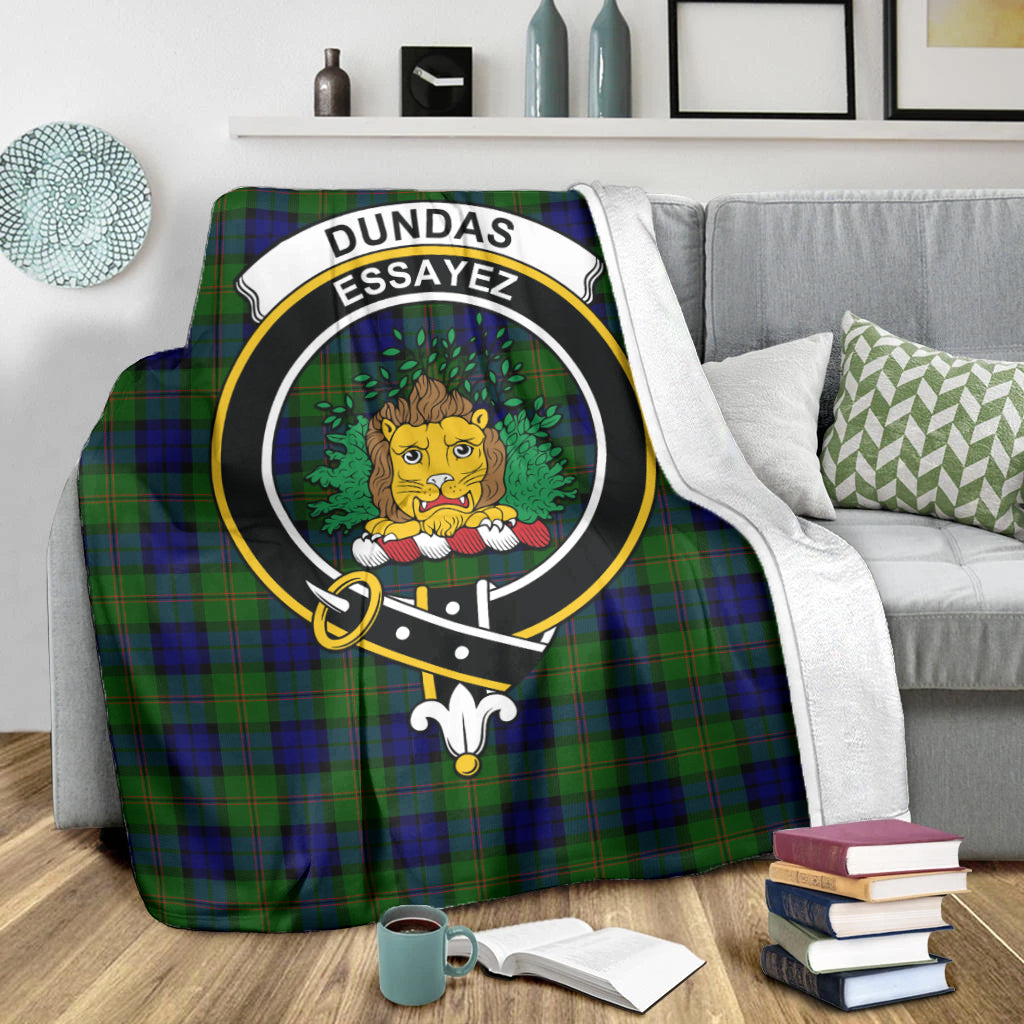 dundas-modern-tartab-blanket-with-family-crest