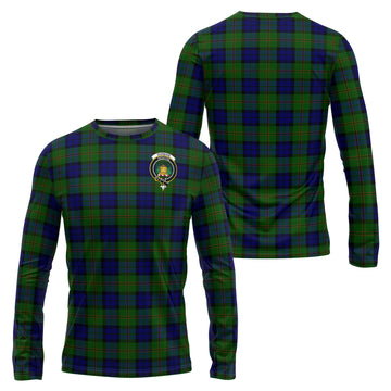 Dundas Modern Tartan Long Sleeve T-Shirt with Family Crest