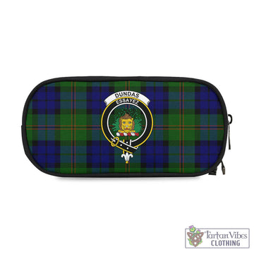 Dundas Modern Tartan Pen and Pencil Case with Family Crest