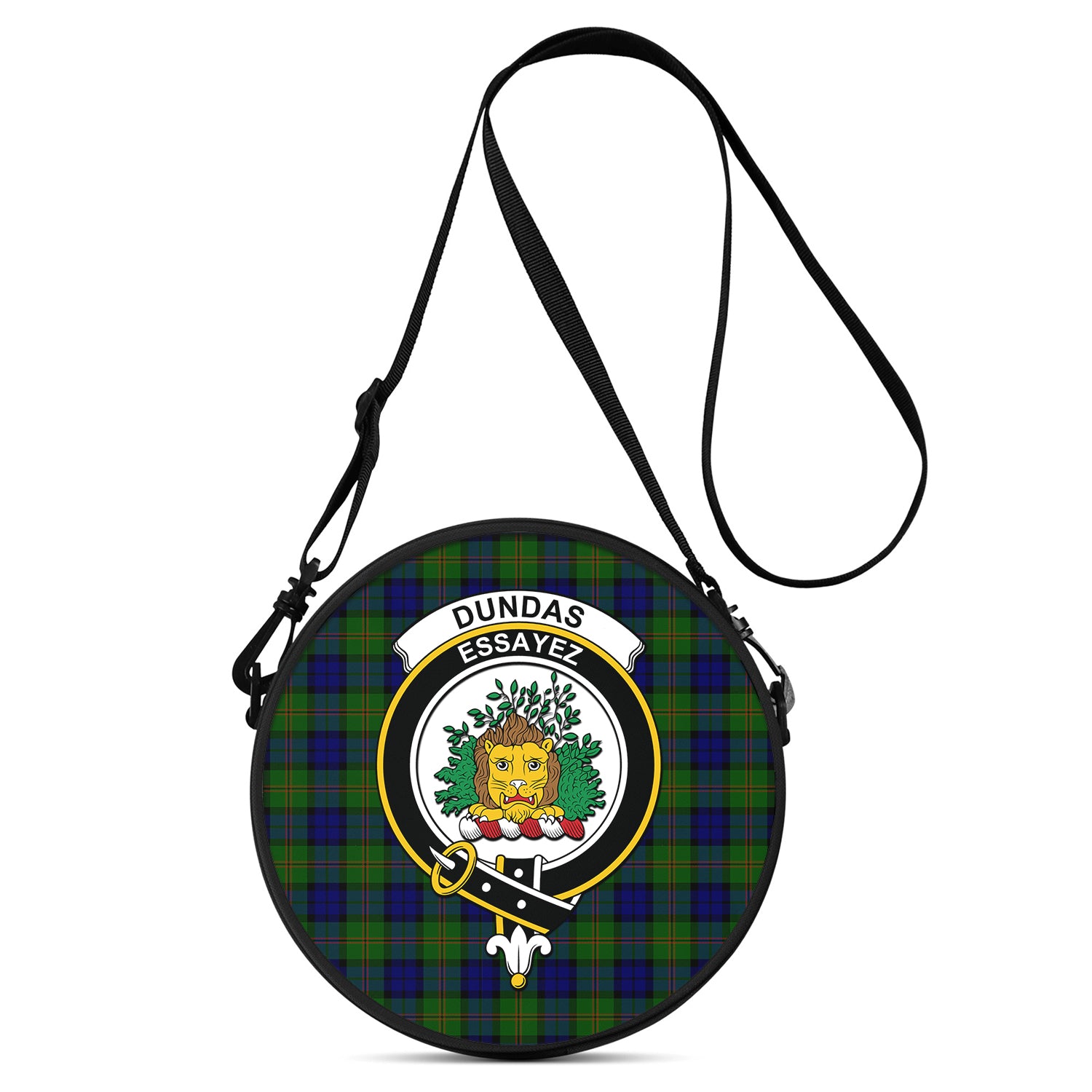 dundas-modern-tartan-round-satchel-bags-with-family-crest