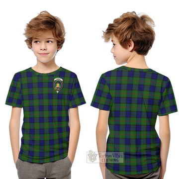 Dundas Modern Tartan Kid T-Shirt with Family Crest