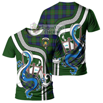 Dundas Modern Tartan T-Shirt with Epic Bagpipe Style