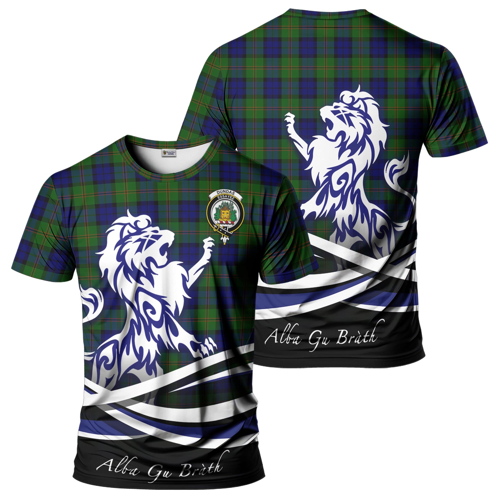 dundas-modern-tartan-t-shirt-with-alba-gu-brath-regal-lion-emblem