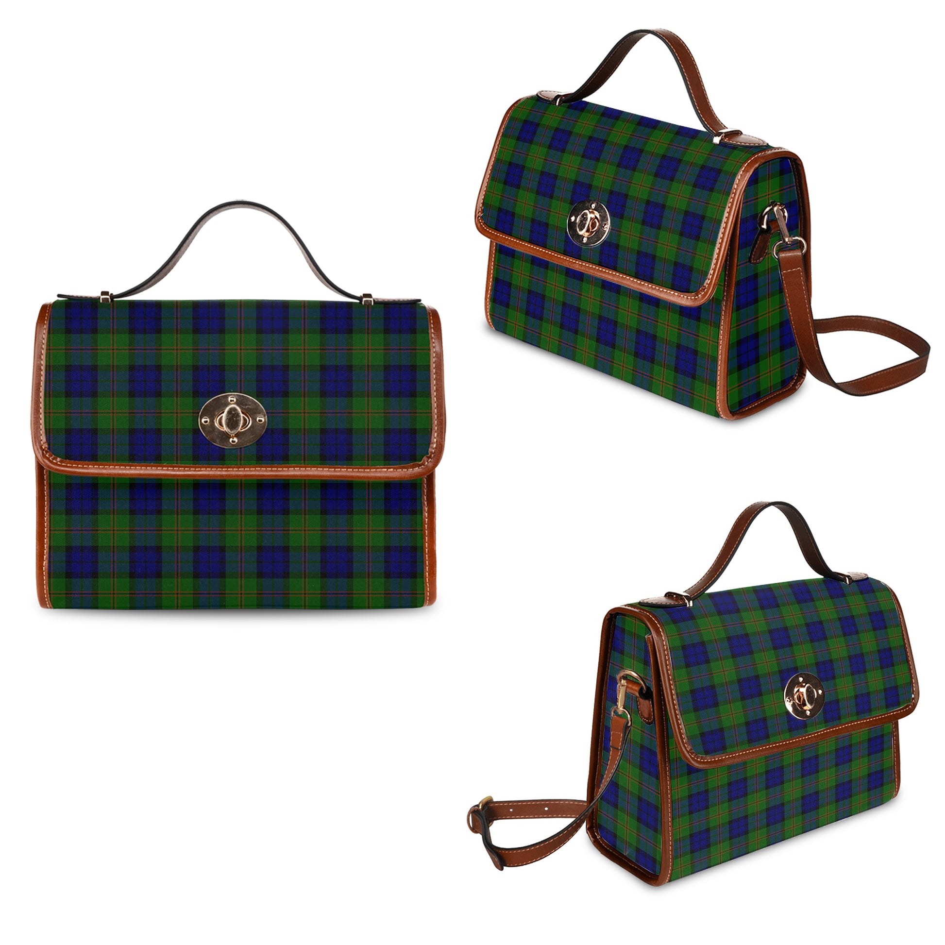 dundas-modern-tartan-leather-strap-waterproof-canvas-bag