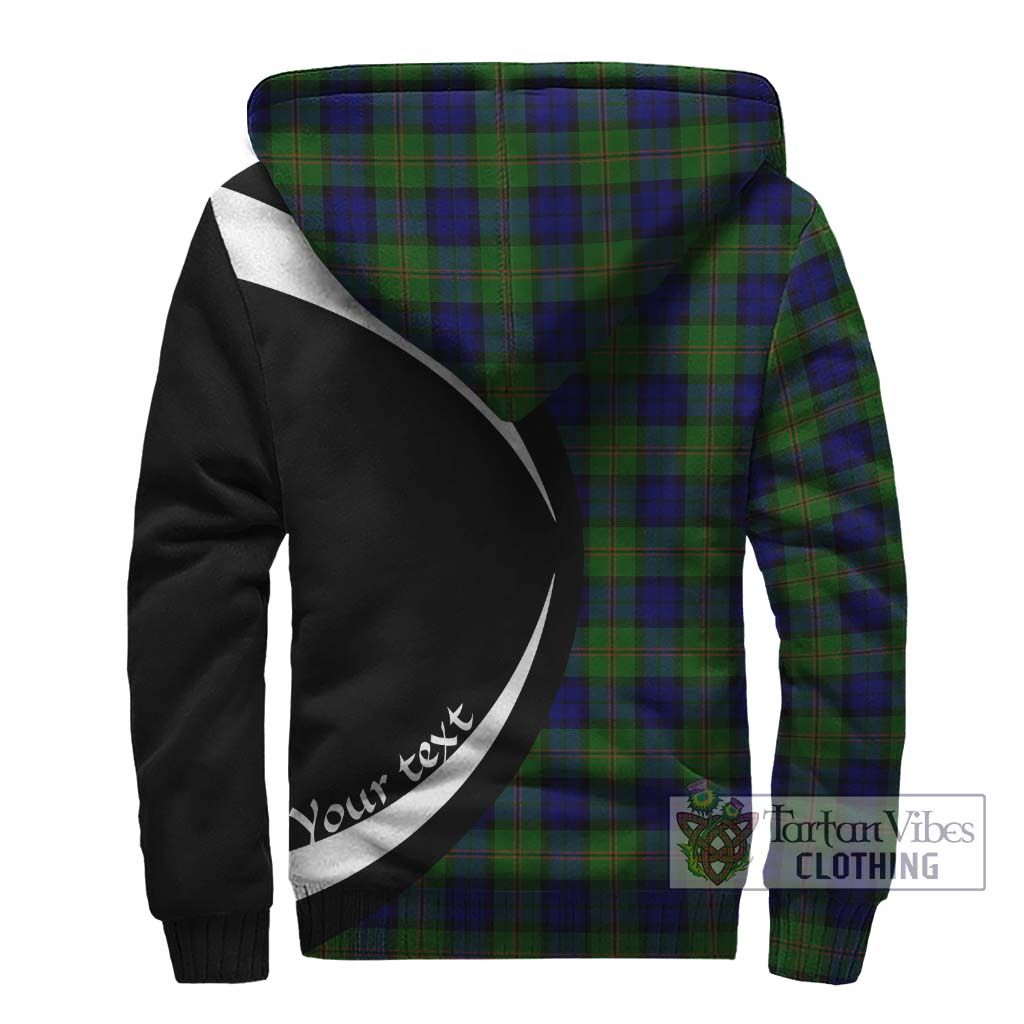 Tartan Vibes Clothing Dundas Modern Tartan Sherpa Hoodie with Family Crest Circle Style