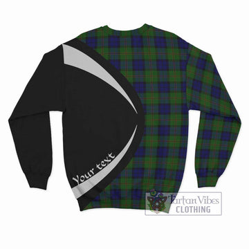 Dundas Modern Tartan Sweatshirt with Family Crest Circle Style