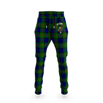 Dundas Modern Tartan Joggers Pants with Family Crest