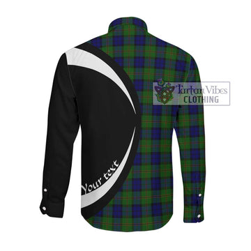 Dundas Modern Tartan Long Sleeve Button Up with Family Crest Circle Style