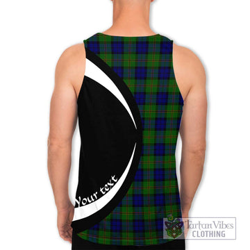 Dundas Modern Tartan Men's Tank Top with Family Crest Circle Style