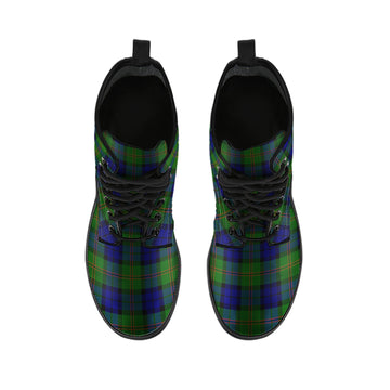 Dundas Modern Tartan Leather Boots