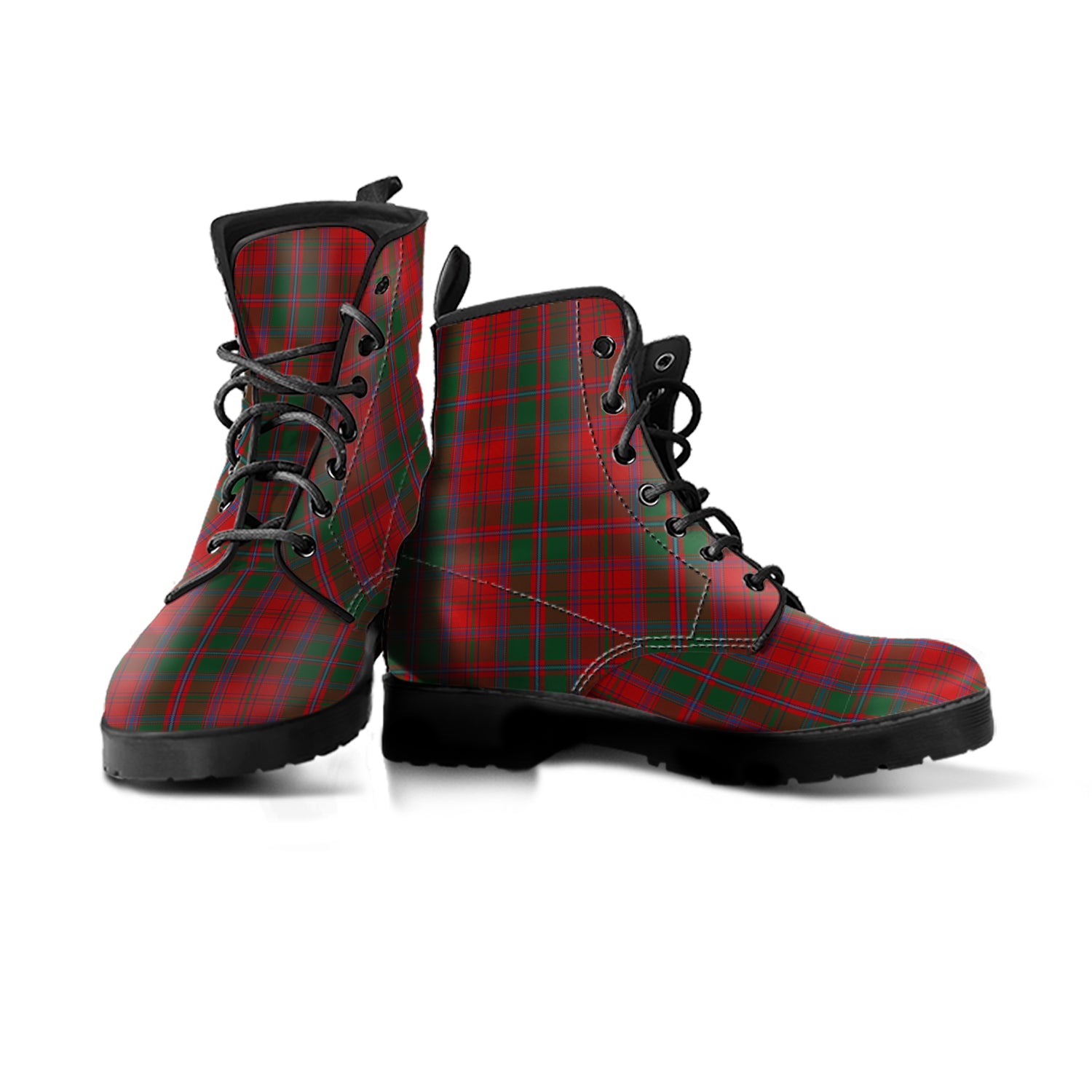 dundas-red-tartan-leather-boots