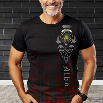 Dundas Red Tartan T-Shirt Featuring Alba Gu Brath Family Crest Celtic Inspired