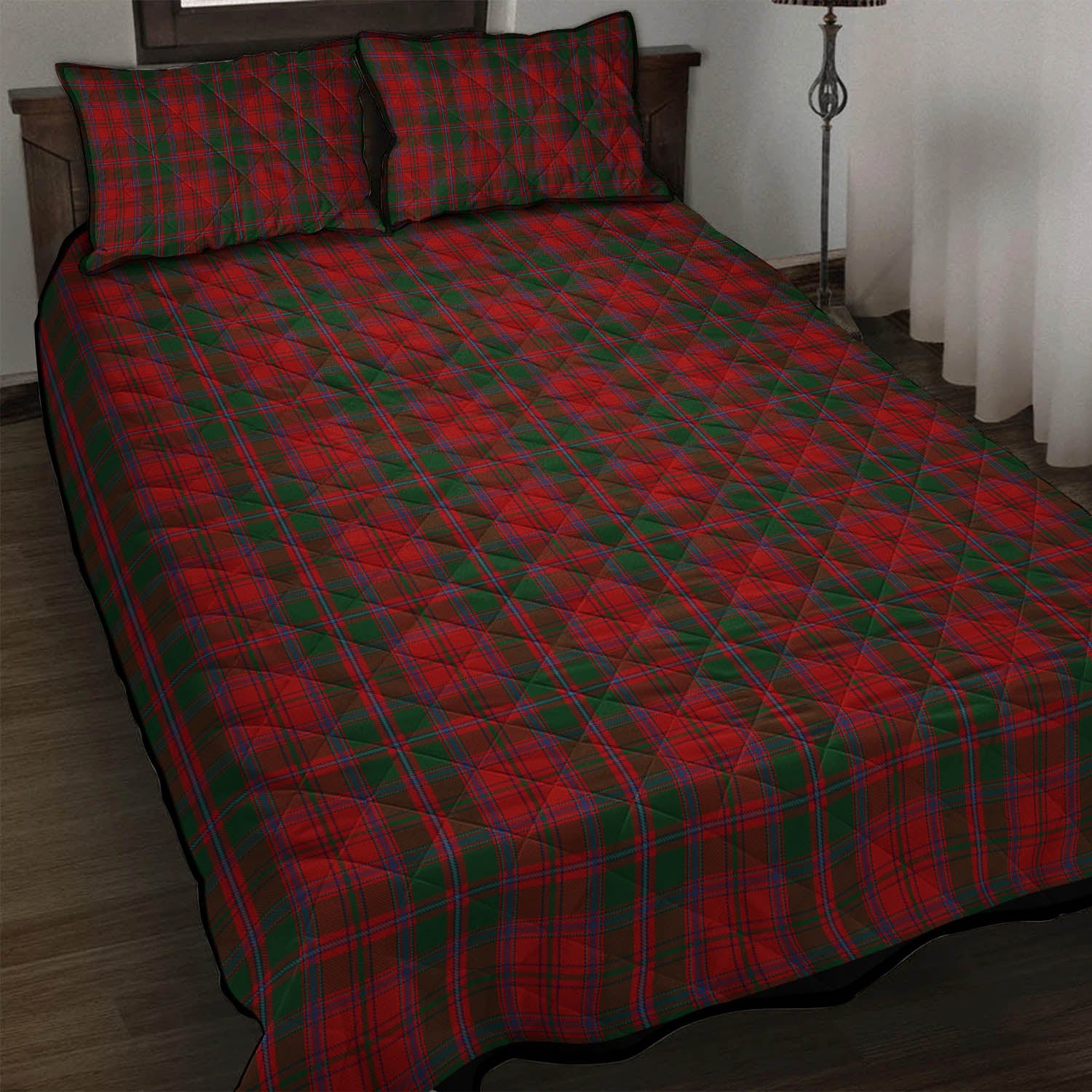 Dundas Red Tartan Quilt Bed Set - Tartanvibesclothing