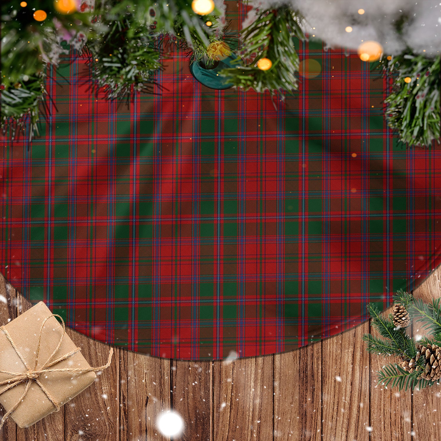 Dundas Red Tartan Christmas Tree Skirt - Tartanvibesclothing