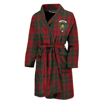 Dundas Red Tartan Bathrobe with Family Crest