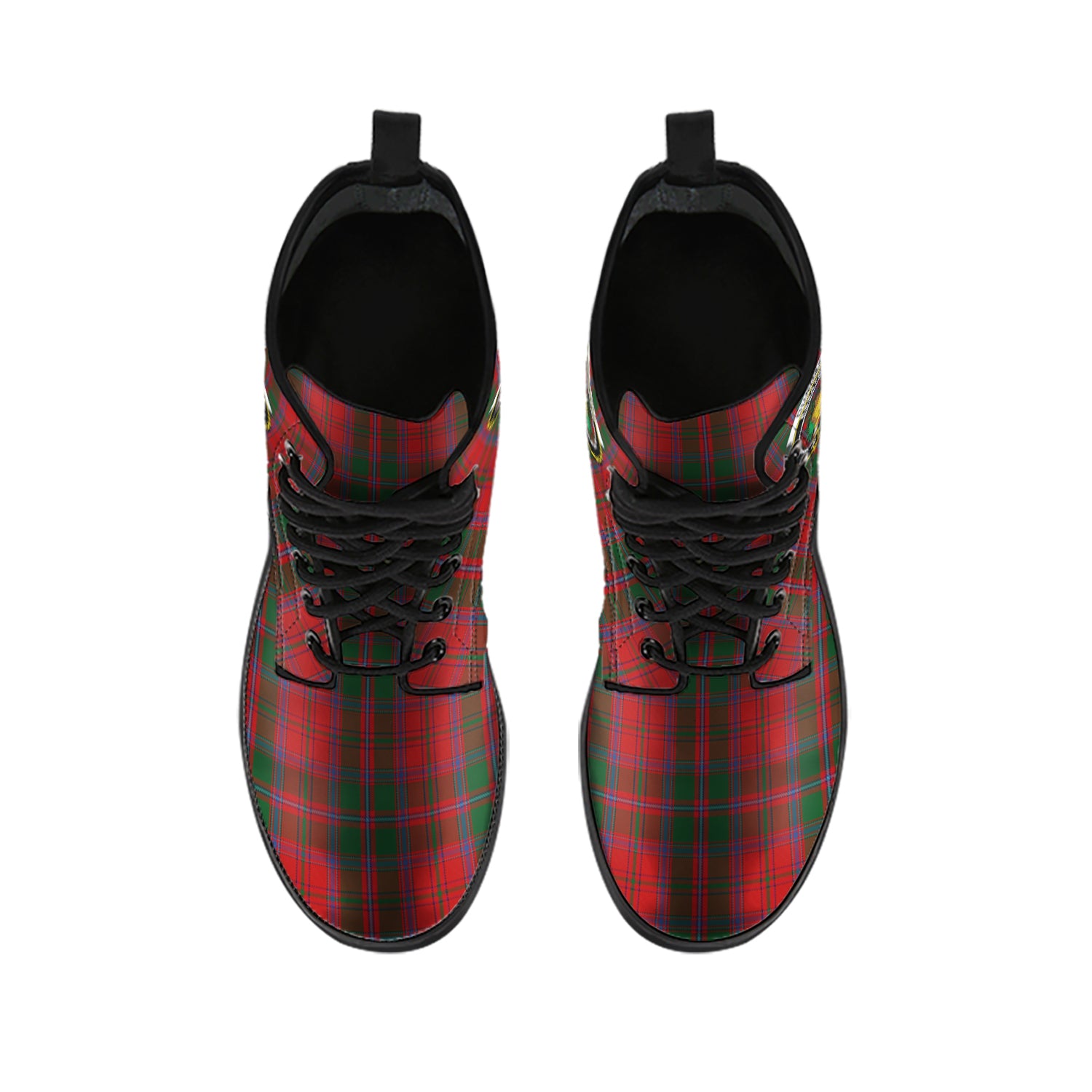 dundas-red-tartan-leather-boots-with-family-crest