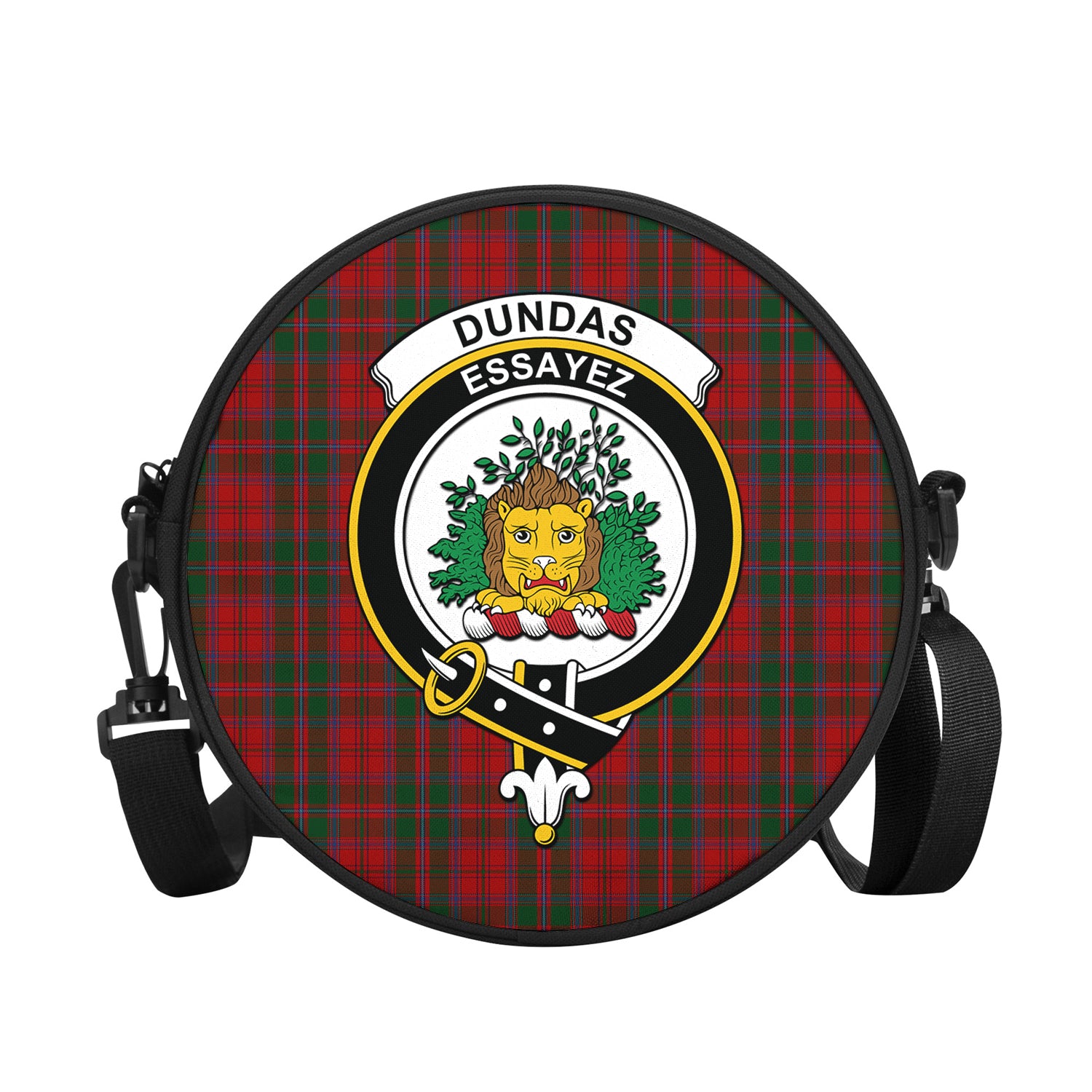 dundas-red-tartan-round-satchel-bags-with-family-crest