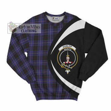 Dunlop Tartan Sweatshirt with Family Crest Circle Style