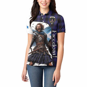 Dunlop Crest Tartan Women's Polo Shirt Inspired by the Freedom of Scottish Warrior