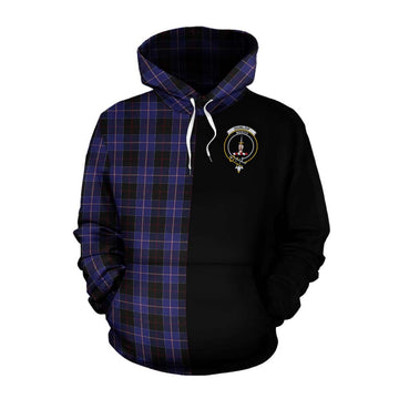 Dunlop Tartan Cotton Hoodie with Family Crest and Half Of Me Style