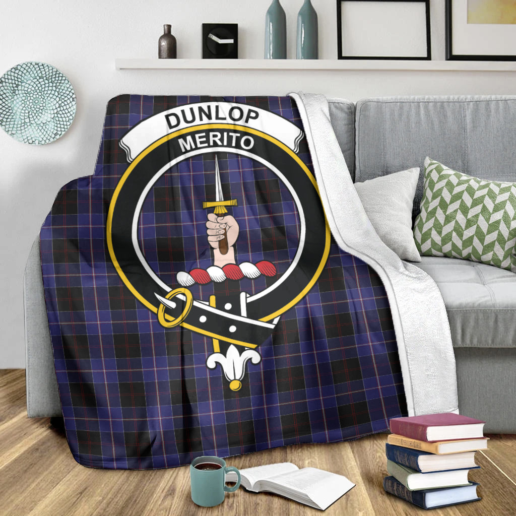 dunlop-tartab-blanket-with-family-crest