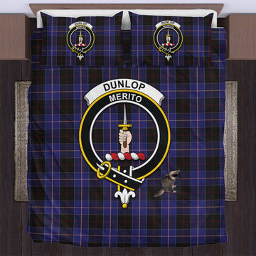 Dunlop Tartan Bedding Set with Family Crest