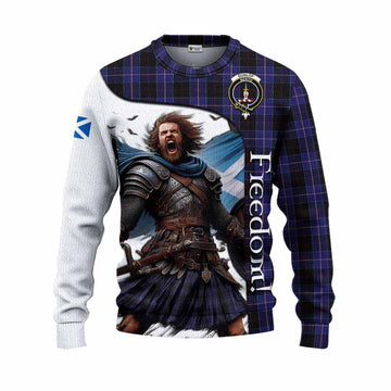 Dunlop Crest Tartan Knitted Sweater Inspired by the Freedom of Scottish Warrior