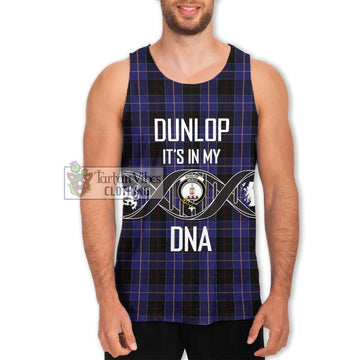 Dunlop Tartan Men's Tank Top with Family Crest DNA In Me Style