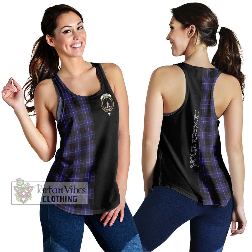 Dunlop Tartan Women's Racerback Tanks with Family Crest and Half Of Me Style 4XL - Tartanvibesclothing Shop