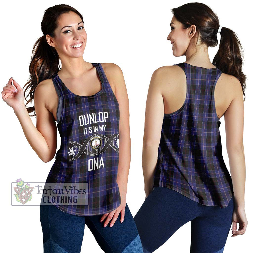 Dunlop Tartan Women's Racerback Tanks with Family Crest DNA In Me Style 4XL - Tartanvibesclothing Shop