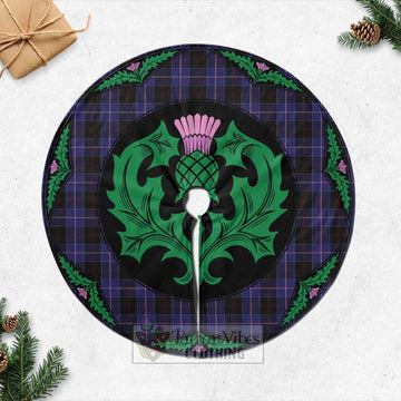 Dunlop Tartan Christmas Tree Skirt Scottish Thistle Style